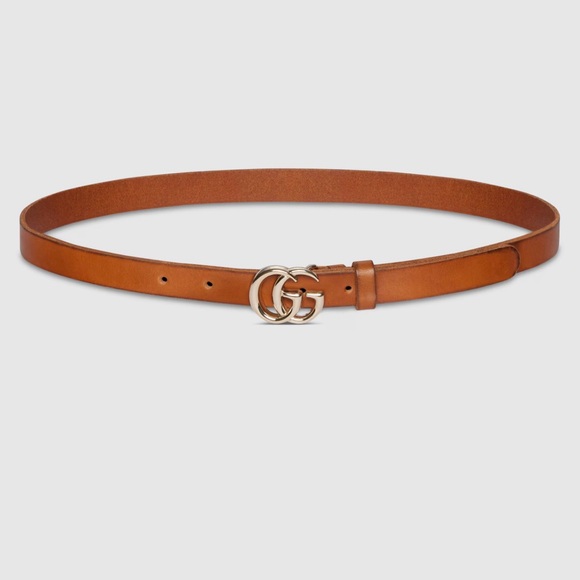 Gucci Tan Leather Belt with Gold Buckle - Picture 1 of 2